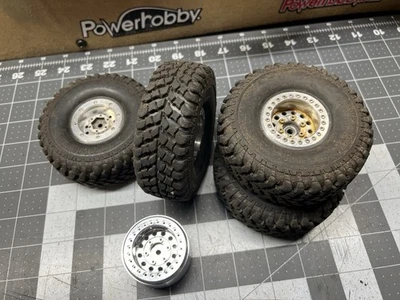 Gear Head RC 1.55 12 Hole Beadlock Wheels Pitbull Grawlers Tires  1/10 Scale RC - Image 1 of 4