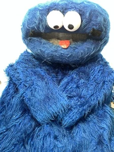 Sesamstraße Krümelmonster Maskottchen Kostüm Ganzkörper Kopf, Hände Füße Vintage - Bild 1 von 12