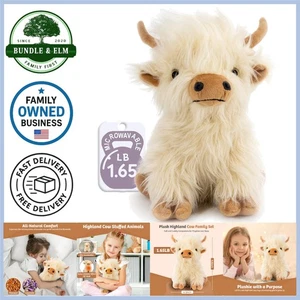 Juguete de peluche para microondas Highland Cow pesado acogedor regalo para niños mujeres adultos - Imagen 1 de 9