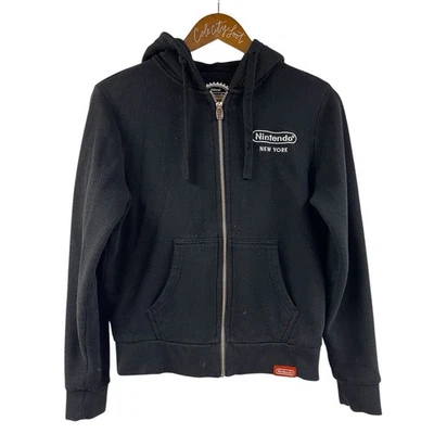 Sudadera con Capucha Nintendo New York Cremallera Completa Negra Pequeña Foto 1 de 4