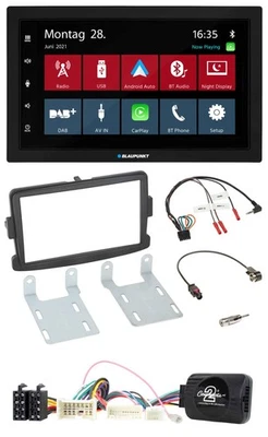 Blaupunkt Lenkrad Bluetooth DAB 2DIN USB Autoradio für Dacia ab 2012 schwarz - Bild 1 von 4