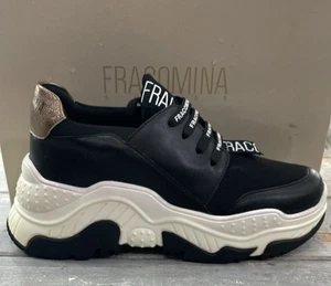 Fracomina Sneakers Donna Nero Size Eu38 F4 - Picture 1 of 8