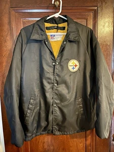 True Vintage 70s Pittsburgh Steelers Stahl Urban NFL Embroidered Logo Jacket M - Picture 1 of 3