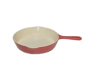Vintage Griswold n. 6 padella in ghisa smaltata rossa 699 B Erie PA - Foto 1 di 11