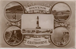 (cb63) Souvenir from Eastbourne - Sussex Postcard - Picture 1 of 2