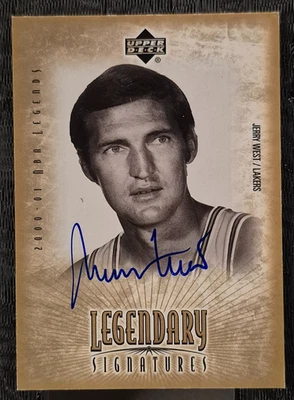 2000 Upper Deck Legends Legendary Auto Jerry West On Card Los Angeles Lakers - Image 1 of 2