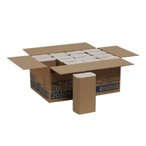 Pacific Blue Basic, 1 capa, multiplegable, 9,2" X 9,4", blanco, 250 hojas, 16 paquetes - Imagen 1 de 8