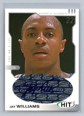 Jay Williams 2002 SAGE HIT #H22 Autographs Silver - Image 1 of 2