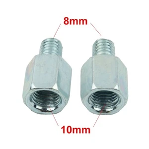 Set Mirror Adapter Threaded 2 Pcs Accessories Clockwise Female To Male - Picture 1 of 23