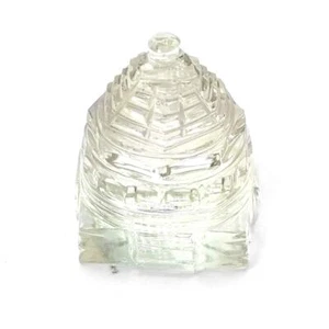 Crystal Sphatik Shri Shree Yantra Vastu Remedies Home Office Wealth Good Luck - Picture 1 of 4