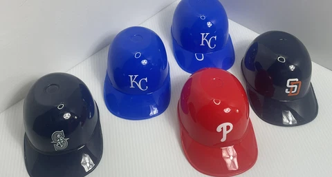 5 Ice Cream Sundae mini baseball helmets- 2 Royals Padres Phillies Mariners Cover