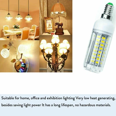 LED Corn Light Bulb E27 E26 E12 E14 G9 GU10 B22 5730 SMD 24 - 72 Bright Lamp RML - Image 1 of 4