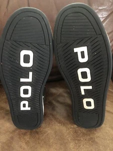 Polo Talbert High Leather Ralph Lauren Black Boot Adult 11.5 Excellent - Picture 1 of 13
