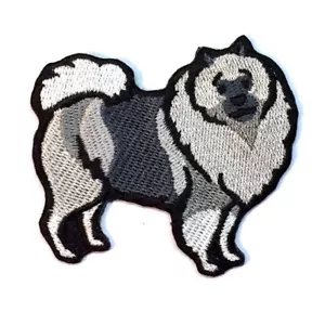 Keeshond Iron On Embroidered Patch - Picture 1 of 1