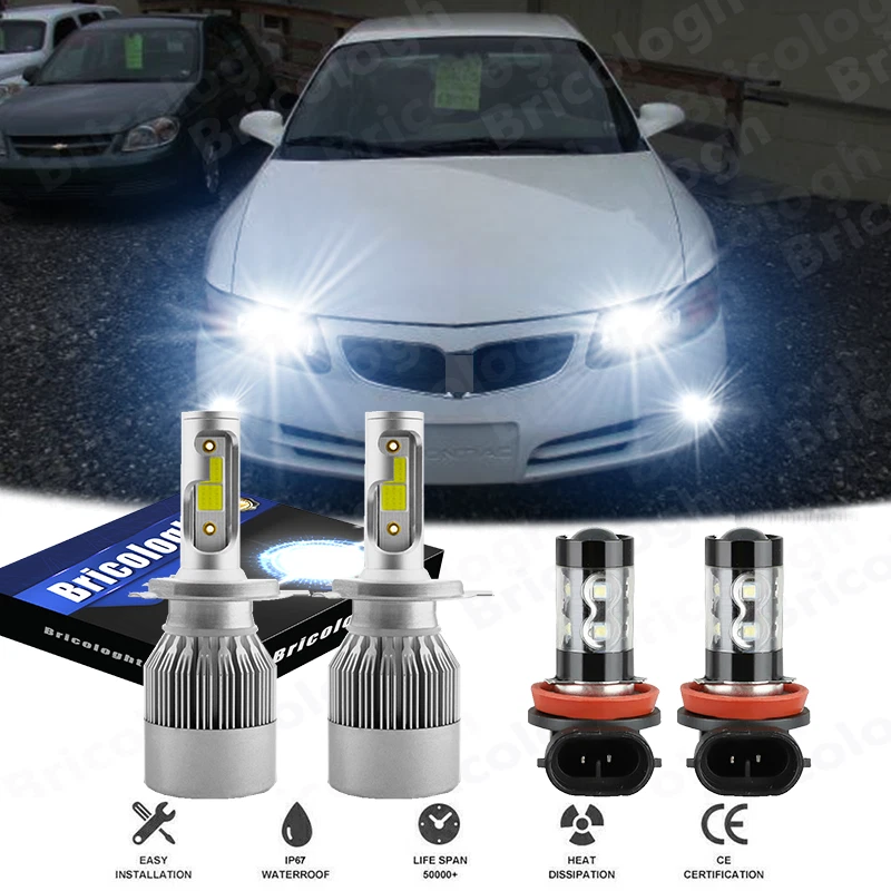Faro LED + luces antiniebla bombillas c para Pontiac Vibe 2003 2004 2005 2006 2007 2008 Foto 1 de 4