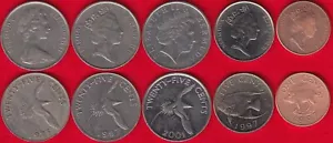Bermuda set of 5 coins: 1 - 25 cents 1970-2017 - Picture 1 of 1