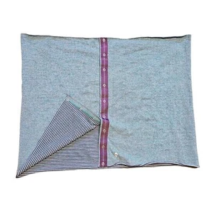 Ivviva Lululemon Youth Girls Village Chill Scarf Blue Striped Reversible - Picture 1 of 7