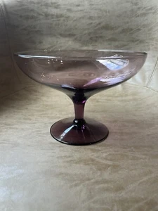 Vintage Morgantown Purple Amethyst Crystal Compote USA - Picture 1 of 4