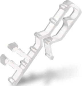 Valance Clips 2" Hidden Channel Clear Plastic for Horizontal Blinds (20 Pieces) - Picture 1 of 2