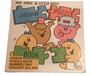VTG Mr Men Little Miss Giggles Jigsaw Puzzle Book Arby's 80s Kids Meal Toys #2 - Picture 1 of 9