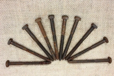 3/8” Square Head 10 Lags Bolts 1/4" X 3” Black Steel Screw Blacksmith rustic Cover