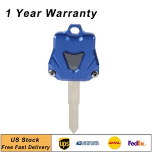 CNC Key Shell Case Cover Decor For Yamaha MT09 MT07 MT10 FZ07 FZ09 FJ-09 Blue US - Picture 1 of 8