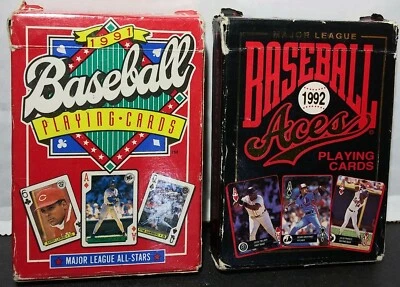 Vintage 1991 & 1992 MLB All Stars Baseball set of two Decks of Playing of Cards - Image 1 of 4