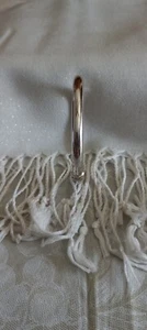 Veronese 18k White Gold-Plated Sterling Silver Polished Oval Hinged Bangle 7"-8" - Picture 1 of 3