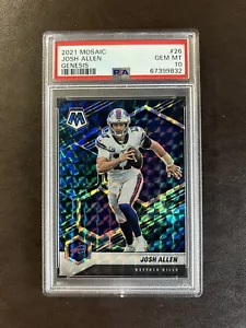 2021 Panini Mosaic JOSH ALLEN Genesis #26 PSA 10 Bills - Picture 1 of 2