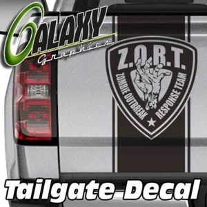 Zombie Outbreak Truck Bed Tailgate Decal Sticker- Fits Ram F150 Silverado Tundra - Picture 1 of 6