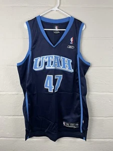 Reebok Authentic NBA Utah Jazz Andrei Kirilenko #47 Sewn Jersey Size Xl - Picture 1 of 9