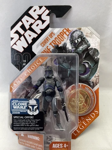 Star Wars 30th Ann. Legends COVERT OPS CLONE TROOPER 3.75" Figure Gold Coin Cover