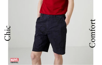 Pantalones Cortos Marvel X SELECTED DINAMARK Para Hombre Ropa Tinte Algodón Talla Mediana (32)  Foto 1 de 4