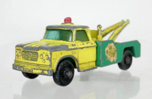 Lesney Matchbox Dodge Wreck Truck Rare Green Yellow No 13 Toy Vintage - Picture 1 of 11