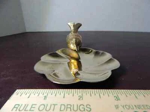 Messing Vogel Schmuck Tablett - 3 1/2" x 4 1/2" - Bild 1 von 2