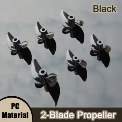 Schwarzer 2-Blatt Propeller PC Material CNC Propeller für Bootsmodell 30mm-38mm - Bild 1 von 4