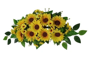 Girasol 24" (listo para exhibición) pared puerta ventana arco botín seda flor decoración E130 - Imagen 1 de 6
