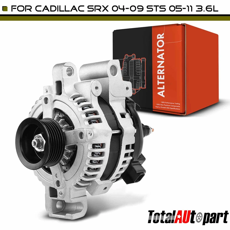 Nuevo alternador para Cadillac SRX 2004-2009 STS 05-11 150A 12V CW polea de 6 ranuras Foto 1 de 4