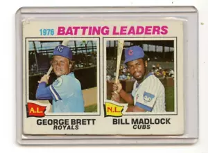 1977 Topps Batting Leaders George Brett/Madlock #1 GVG - Foto 1 di 2