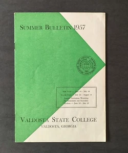 Valdosta State College Sommerbulletin 1957 Georgia University - Bild 1 von 5