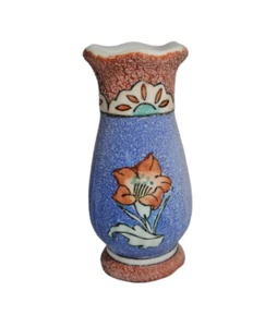 Ceramic Bud Vase Sand Sugar Textured Floral 4.5" Tall - Picture 1 of 8