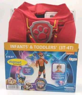 Disfraz de Nickelodeon Paw Patrol The Mighty Película Talla 3-4 Marshall Niño Pequeño Sin Mas Foto 1 de 4