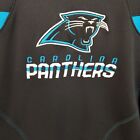 NFL Onfield CAROLINA PANTHERS Logo Hooded Sweatshirt Reebok Black Blue Large