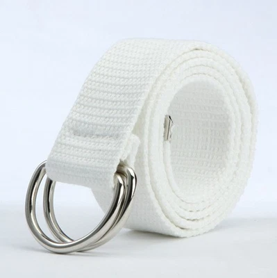Cinto de tecido masculino anel D feminino cintura lona teia feminina - Imagem 1 de 4