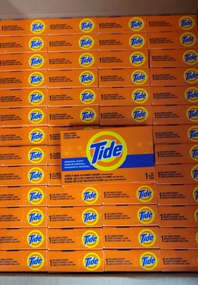 Detergente para ropa Tide en polvo, aroma original, de un solo uso, 1,4 oz (caja de 156) Foto 1 de 3