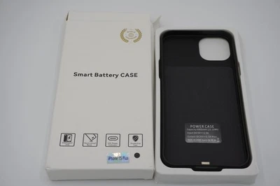 Funda Cargador Banco de Alimentación de Batería para iPhone 15 Plus Cubierta de Carga 6800mAh Negra Foto 1 de 4