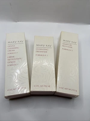 Lot Mary Kay Formula 1 Gentle Cleansing Cream/Moisture Mask/ Hydrating Freshener - Image 1 of 2