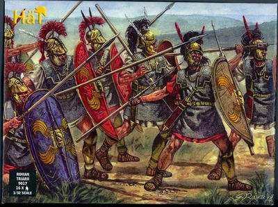 Conjunto de bonecos HaT Miniatures 1/32 ROMAN TRIARI - Imagem 1 de 3