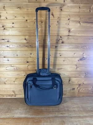 DELSEY Gray 17.5” x 14” Rolling Underseat Carry On Bag Telescopic Travel Luggage - Image 1 of 4