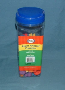 FARM ANIMAL COUNTER SET (72 PIECES) - DIDAX - USED - Picture 1 of 5